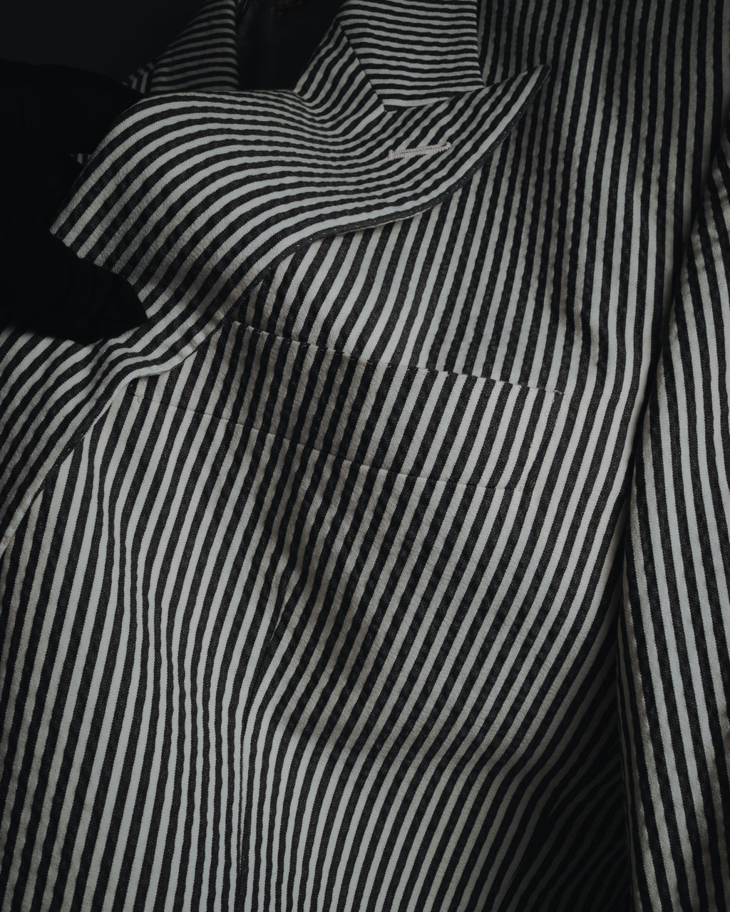 "HERMES" 00's striped stretch cotton tailored jacket