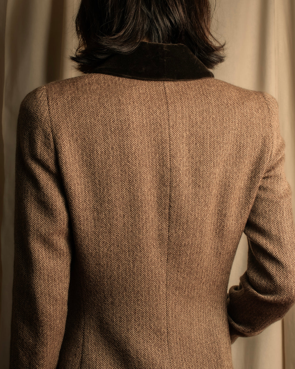 "FENDI" Velvet switching design herringbone set up