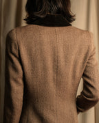 "FENDI" Velvet switching design herringbone set up