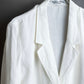 "Christian Dior" 1 button pure white short length tailored jacket