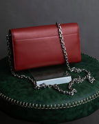 "KENZO" K motif design chain shoulder wallet bag