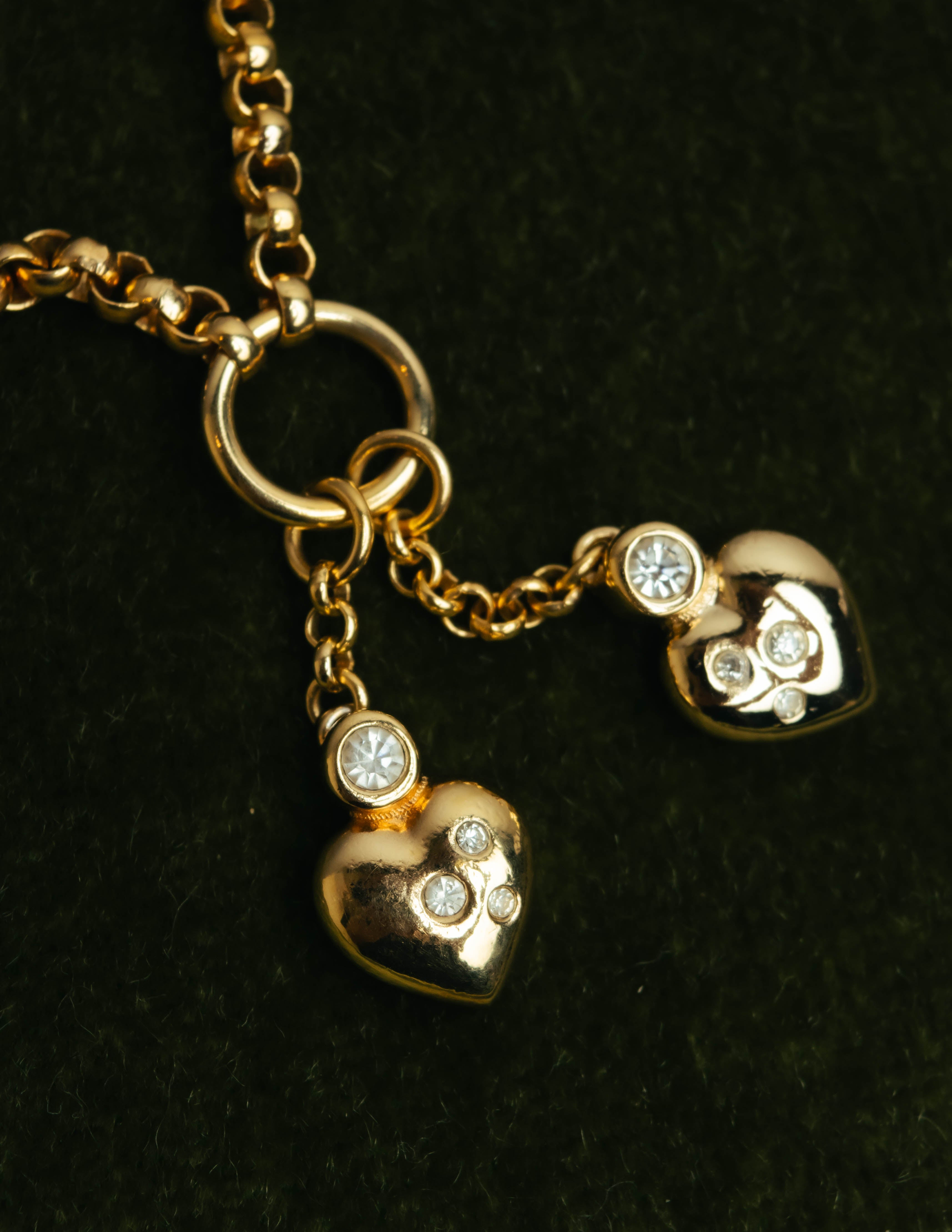 "Christian Dior" 80's-90's Romantic heart charm necklace