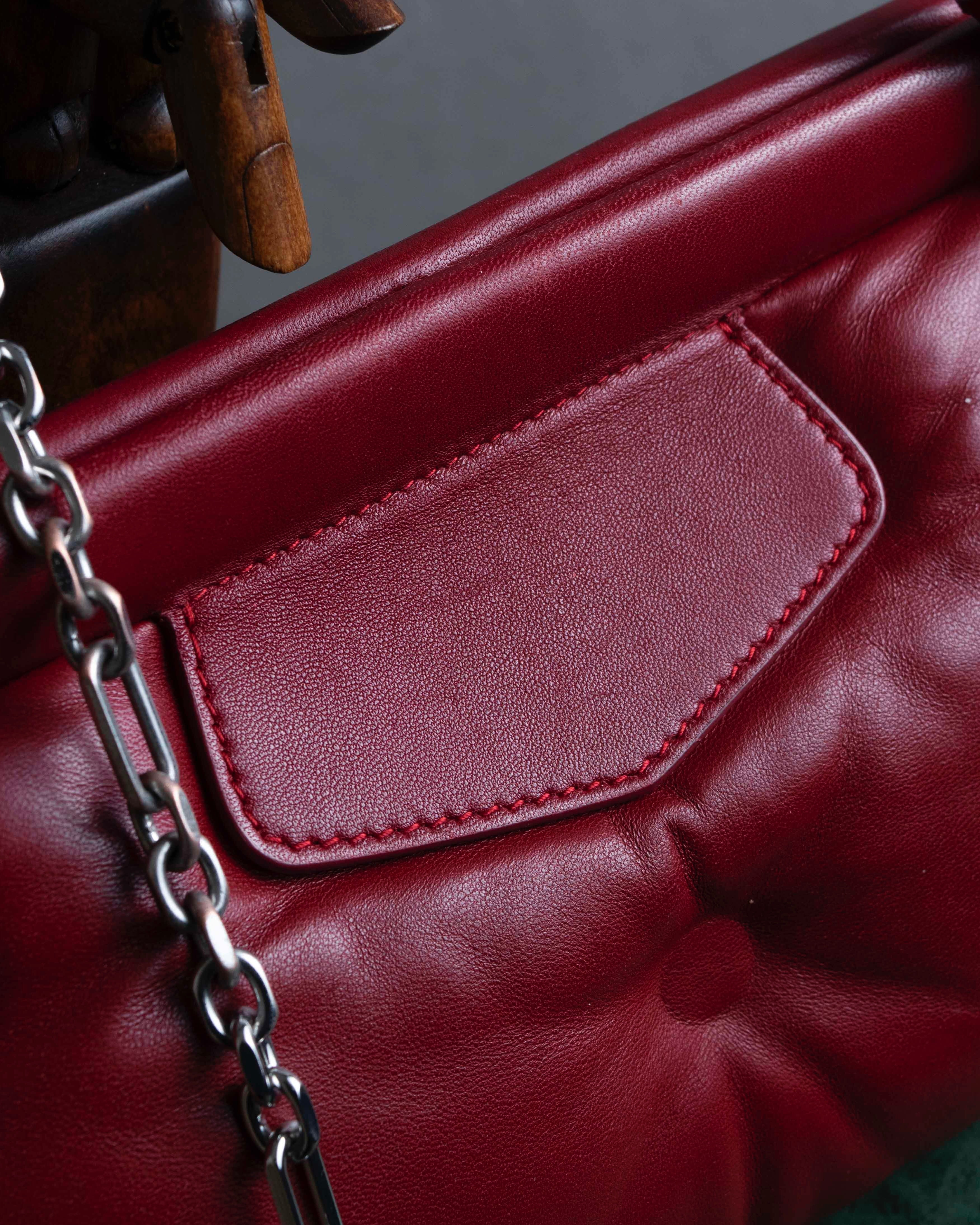 "MAISON MARGIELA" Red color Glam Slam chain shoulder bag