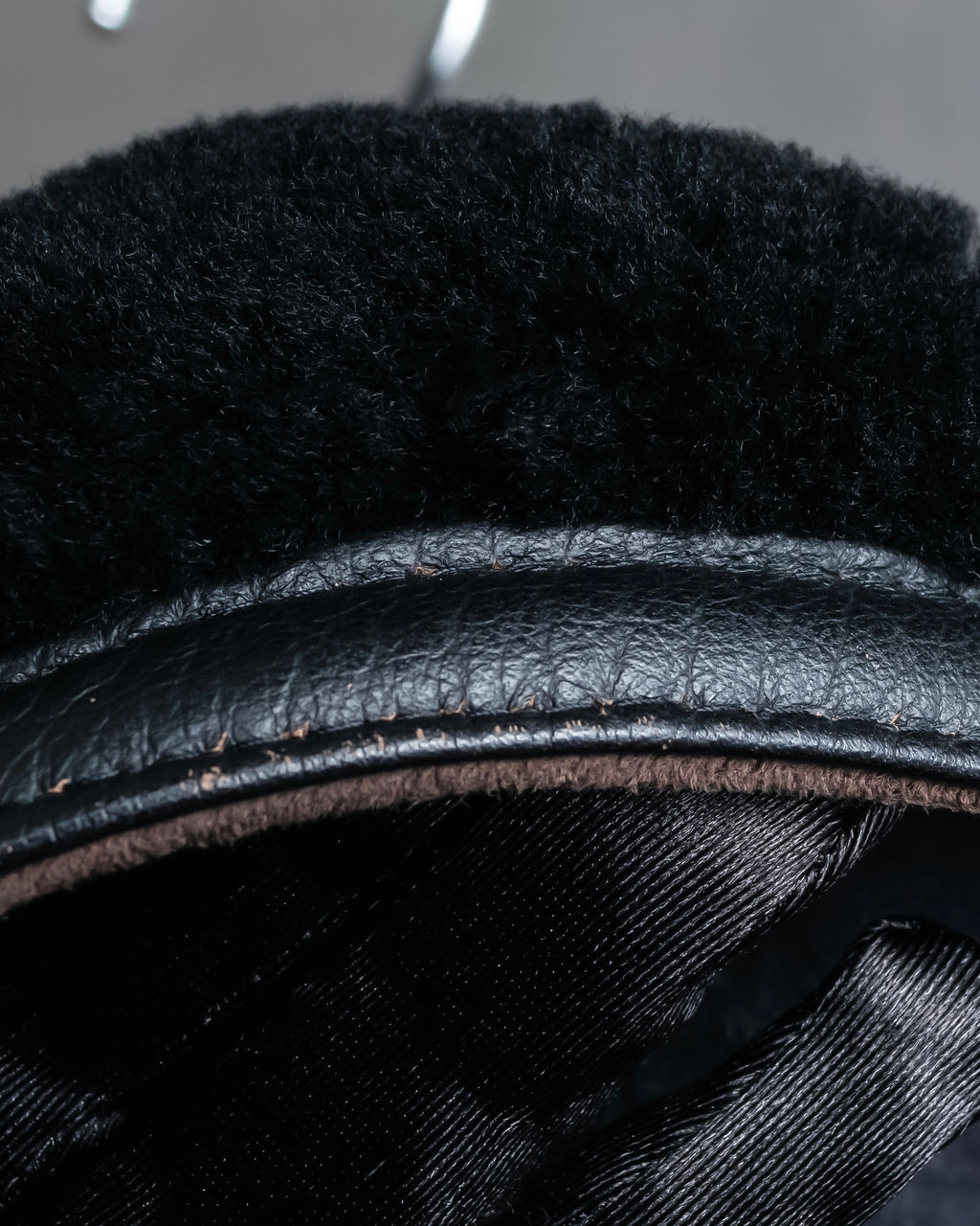 "GIANNI VERSACE UPDATE"
 Fur trimmed wool cashmere maxi double breasted coat