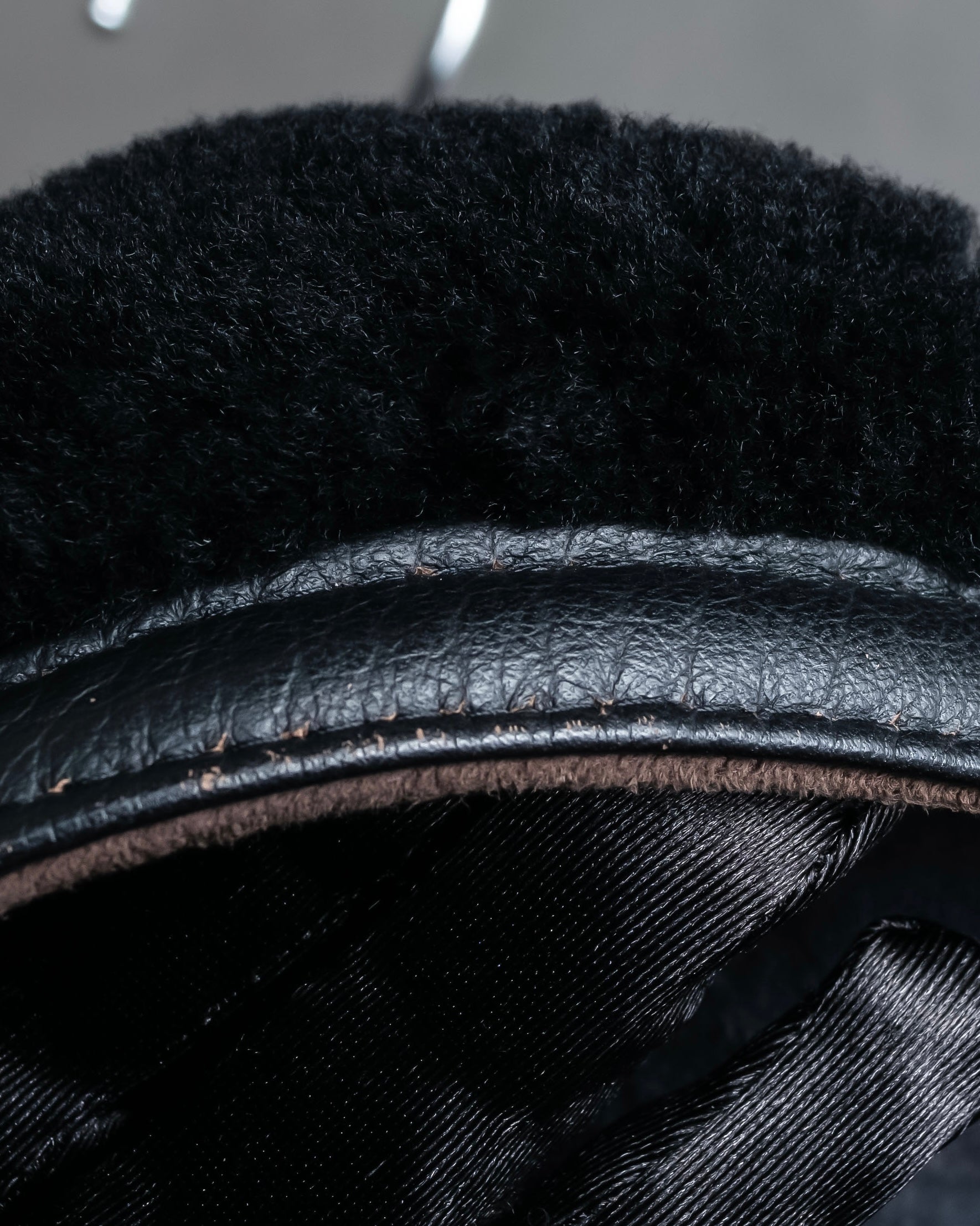 "GIANNI VERSACE UPDATE"
 Fur trimmed wool cashmere maxi double breasted coat