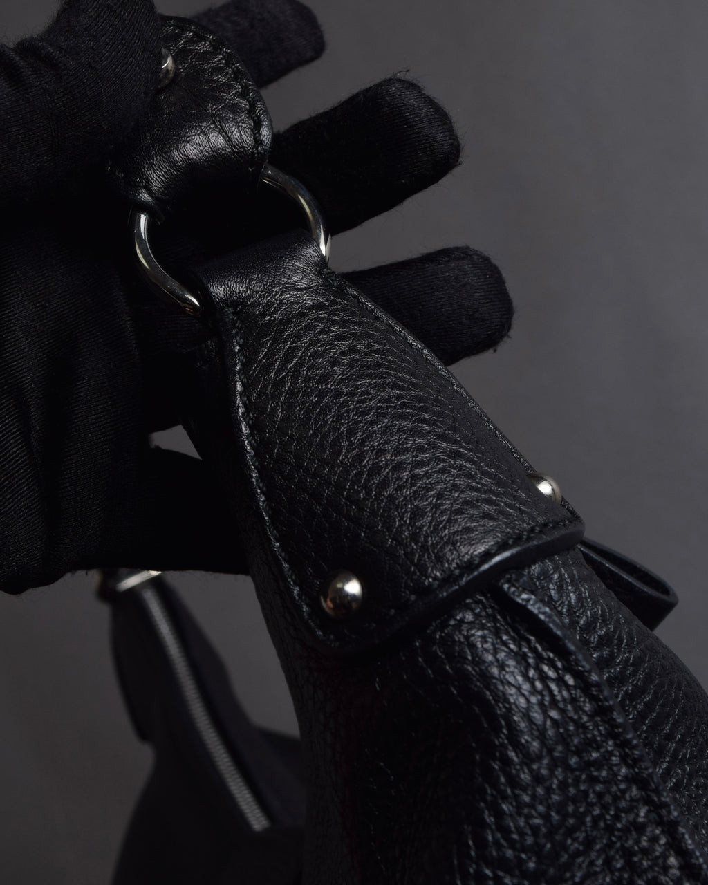 "Salvatore Ferragamo" Gancini motif design large leather shoulder bag