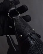 "Salvatore Ferragamo" Gancini motif design large leather shoulder bag