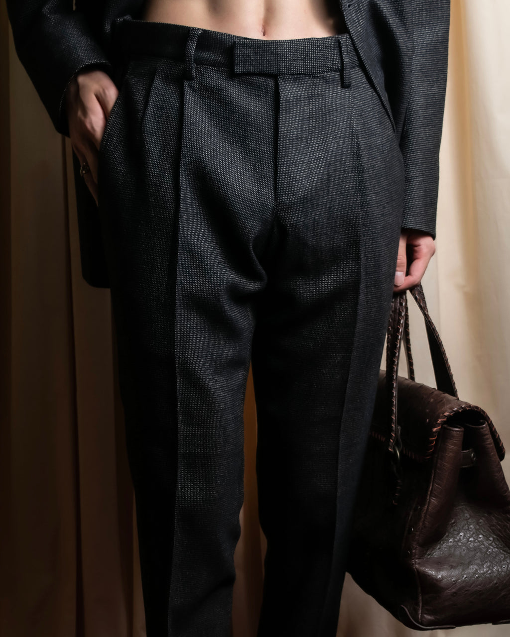 "GUCCI" 90's Tom Ford period bird eye weave set up