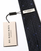 BURBERRY/ Horse Logo and Dot Designed Tie Navy