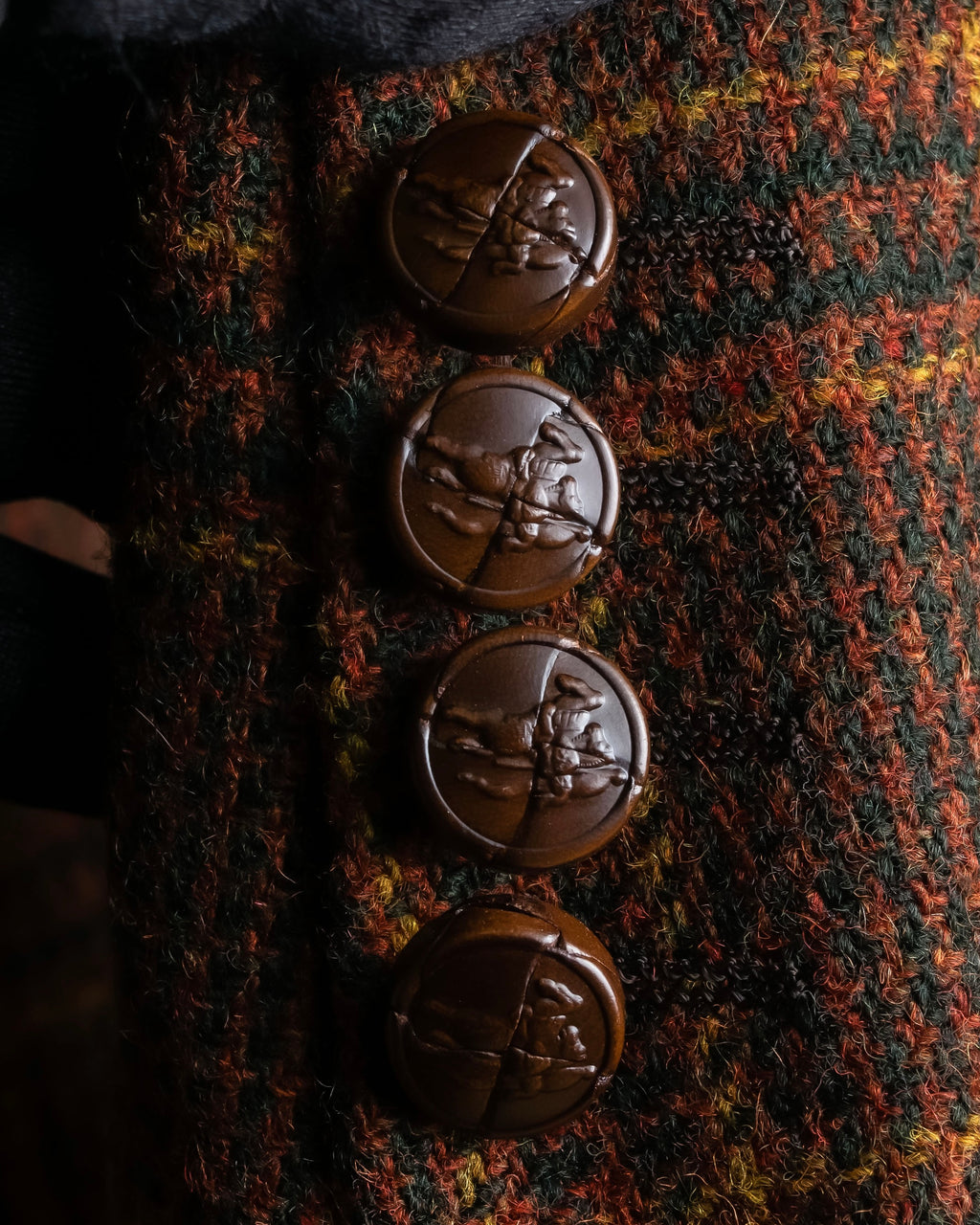 "Burberrys" Warm-colored checked twill tailored jacket