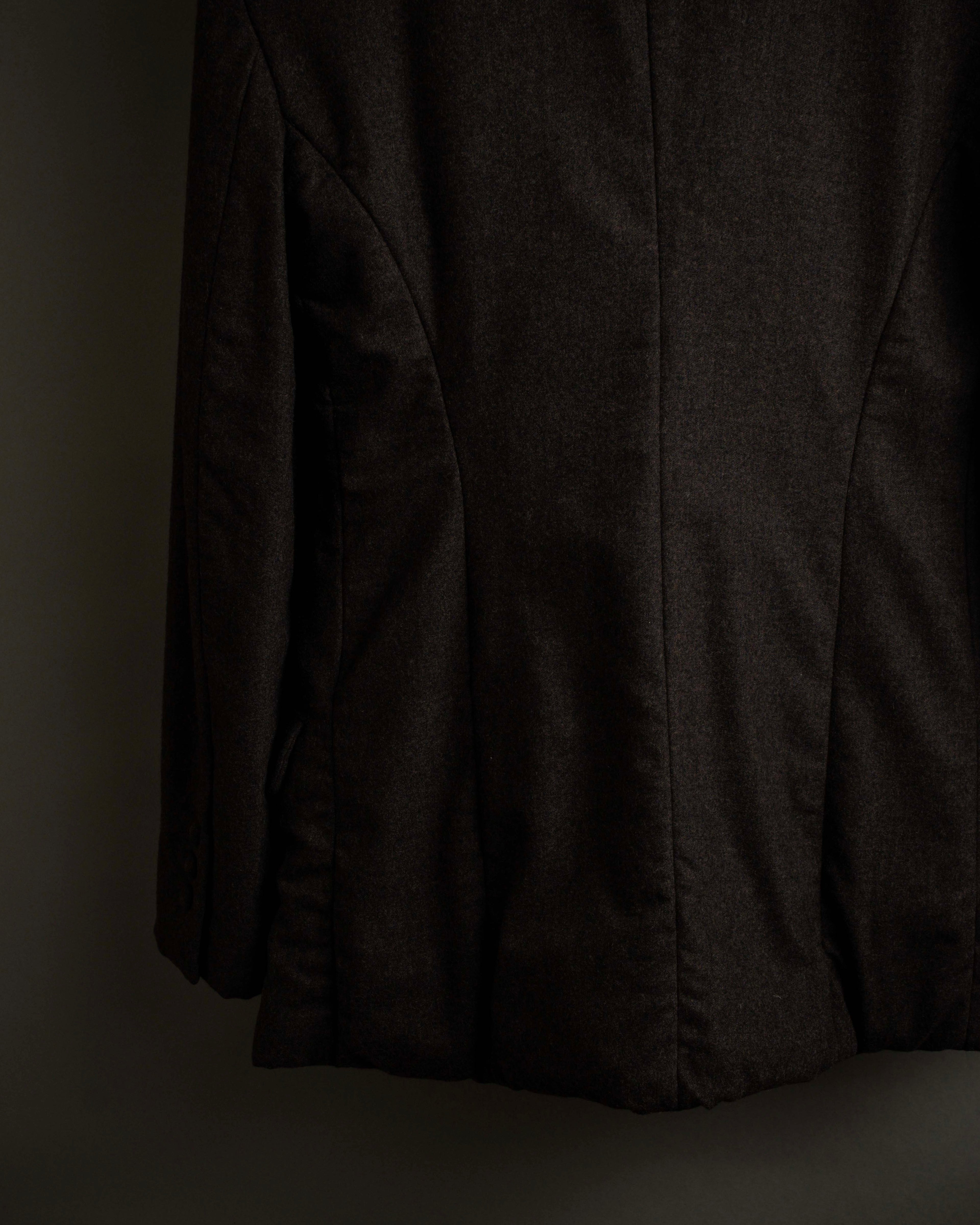 "FENDI" Double-breasted heavy duty wool flannel jacket