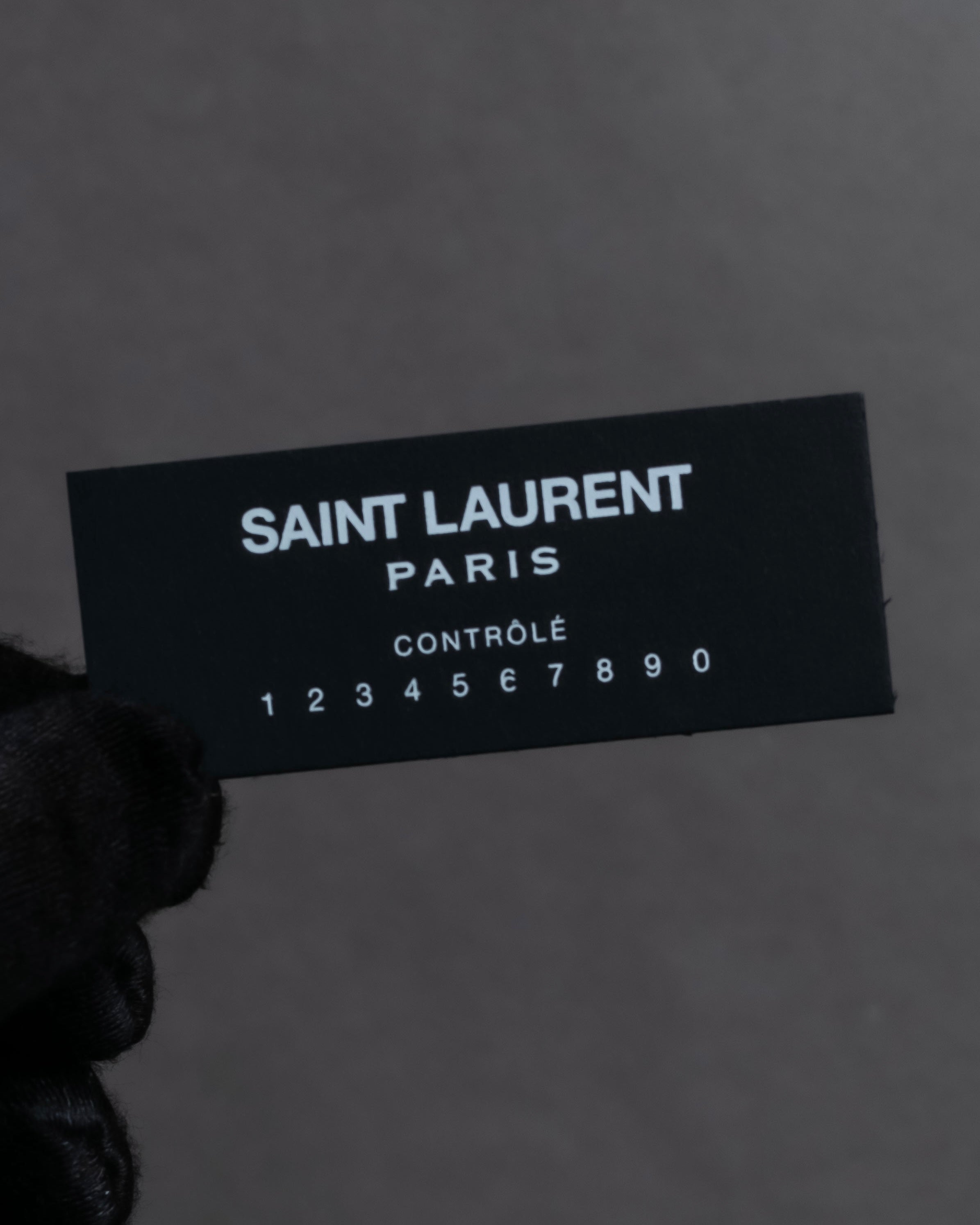 "Saint Laurent" Crocodile embossed leather bi-fold money clip