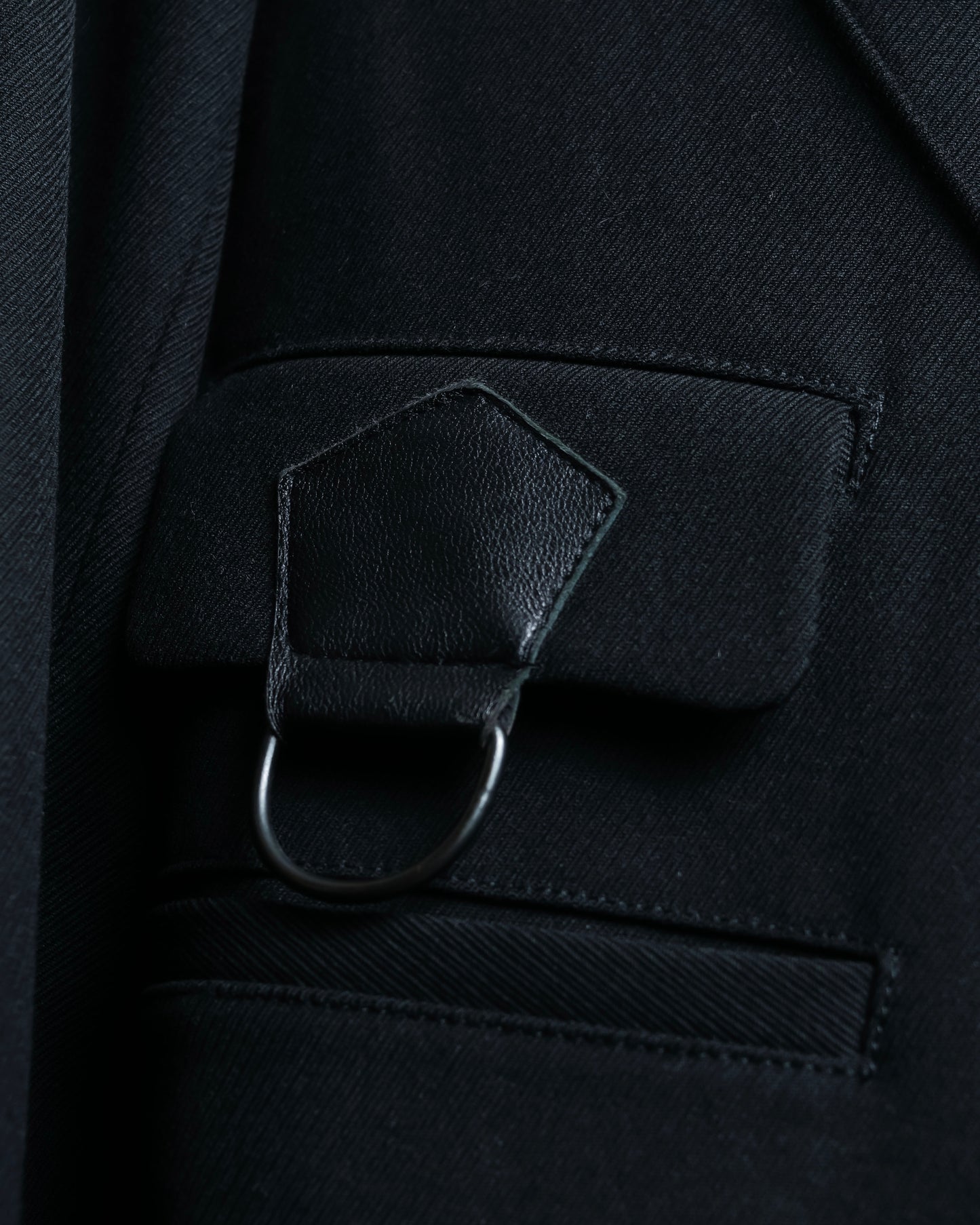 "GIORGIO ARMANI" Riders detail leather switching jacket