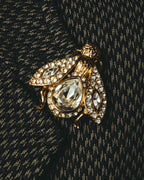 -SPECIAL- “Christian Dior” 80’s crystal embellished bee motif brooch