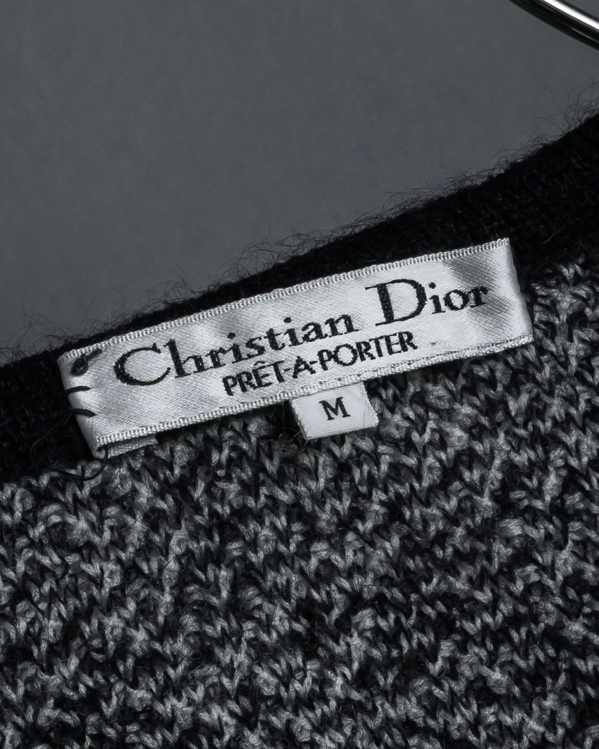 "Christian Dior PRETA PORTER"
Ribbon design mixed yarn knit pullover