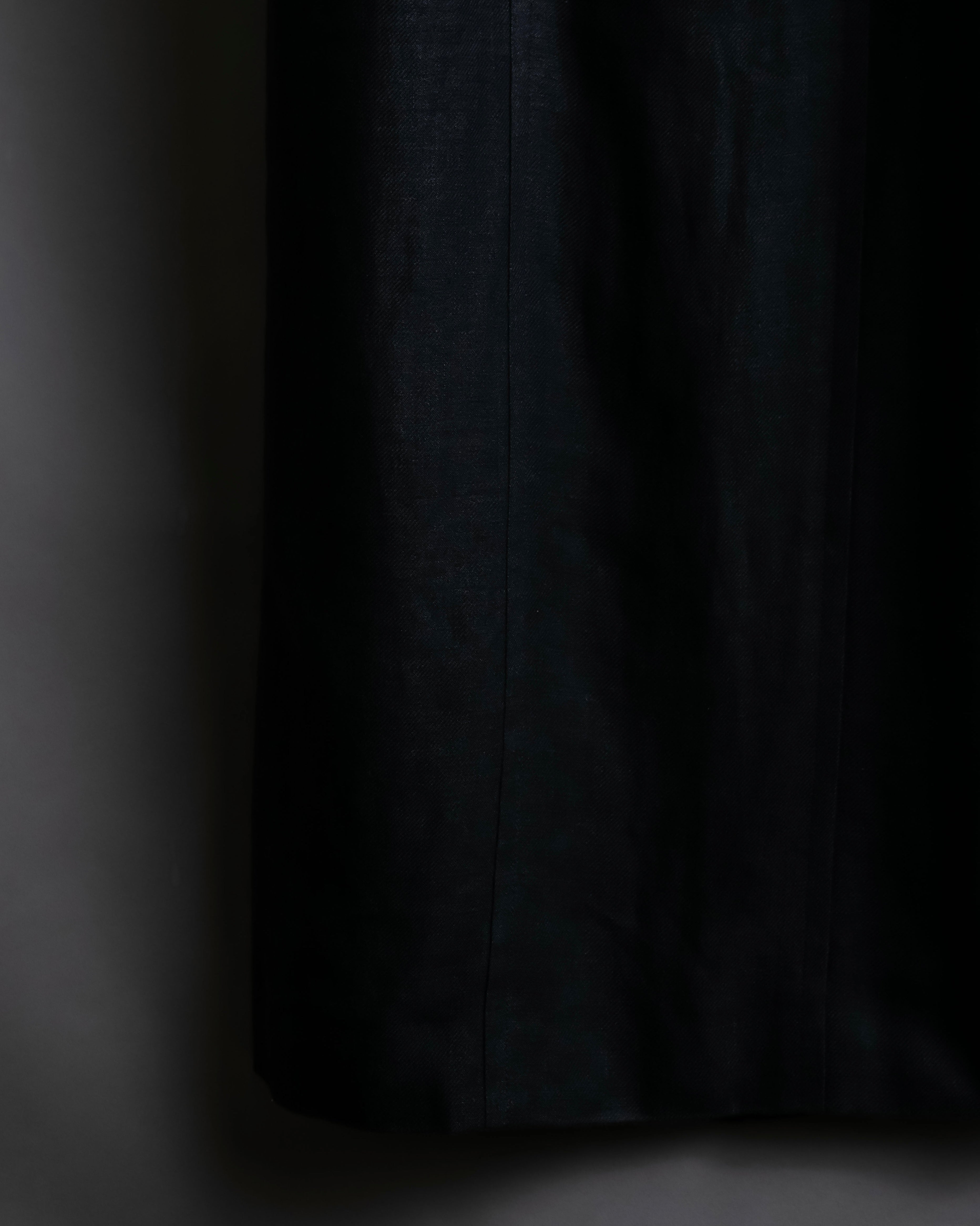 "CHANEL" Back button design flared maxi skirt