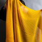 "PLEATS PLEASE ISSEY MIYAKE" Yellow orange color pleated stole