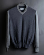 "Maison Martin Margiela" 2008SS two-tone V-neck knit