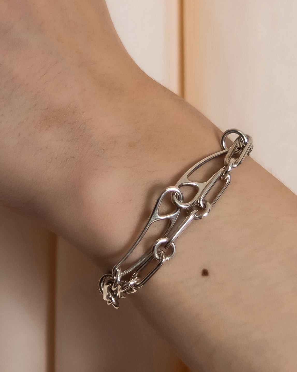 "HERMES" Chaine d'Ancre punk series silver 925 bracelet