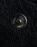 "FENDI" 80's Karl Lagerfeld design braided leather shoulder bag