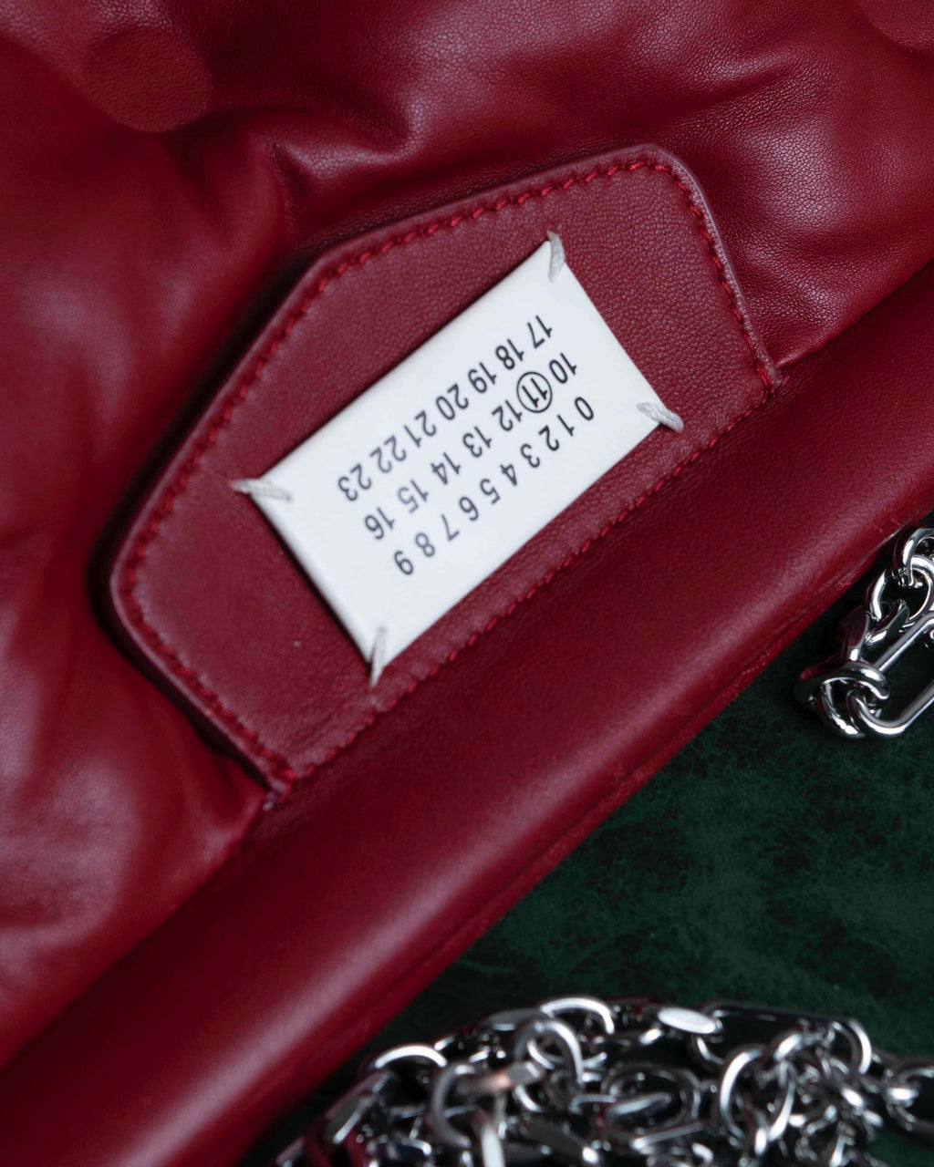 "MAISON MARGIELA" Red color Glam Slam chain shoulder bag