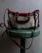 "FENDI" Animal embroidery design boa combination shoulder bag