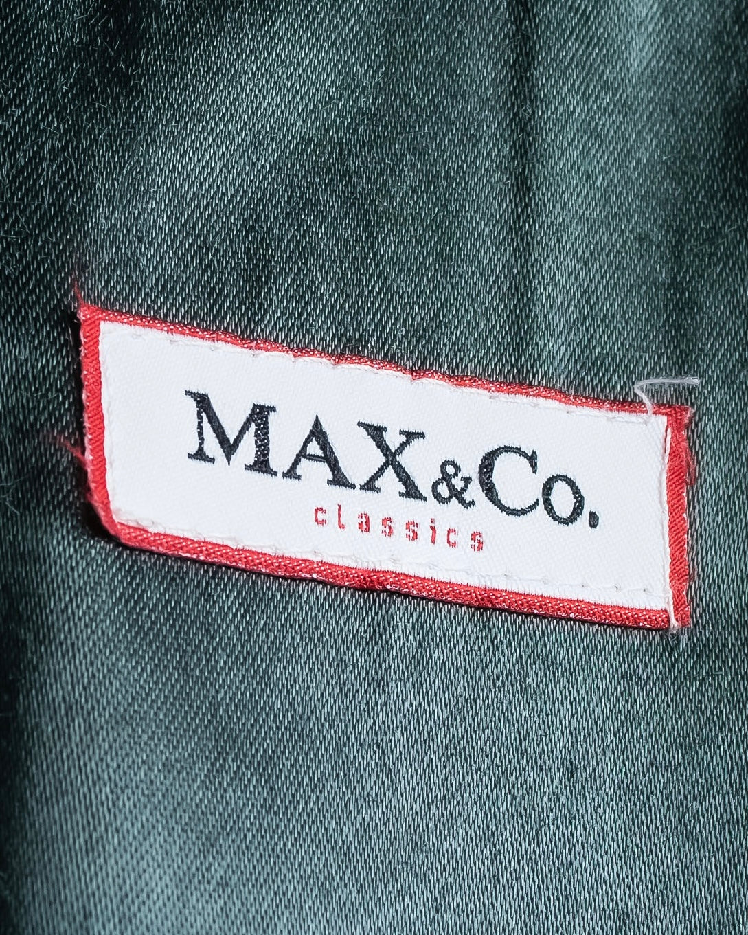 "MAX&Co." Belted design wide lapel mid-length coat