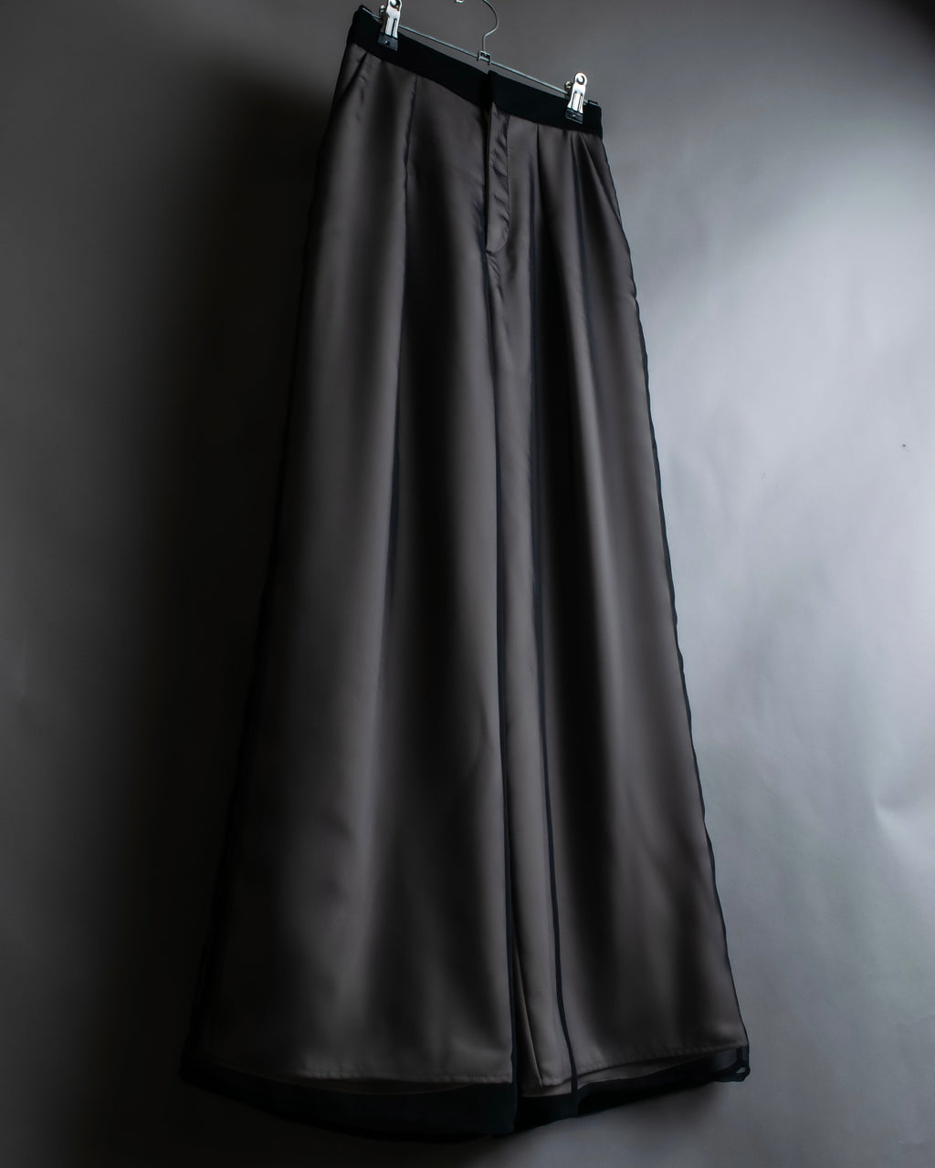 "LANVIN en Bleu" Sheer layered sarouel wide pants