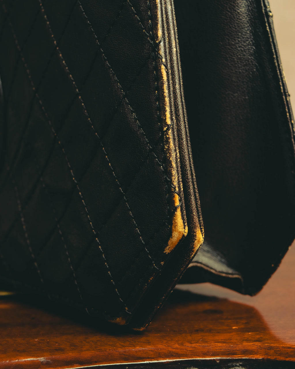 "Yves Saint Laurent" 80's-90's Quilted leather shoulder bag