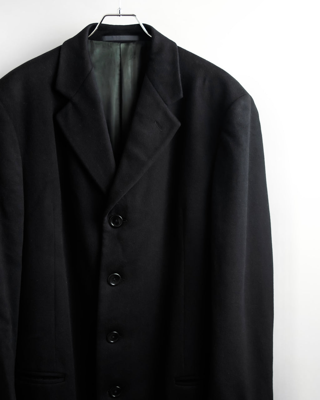 "ARMANI COLLEZIONI" Classic detail cashmere blend long chester coat