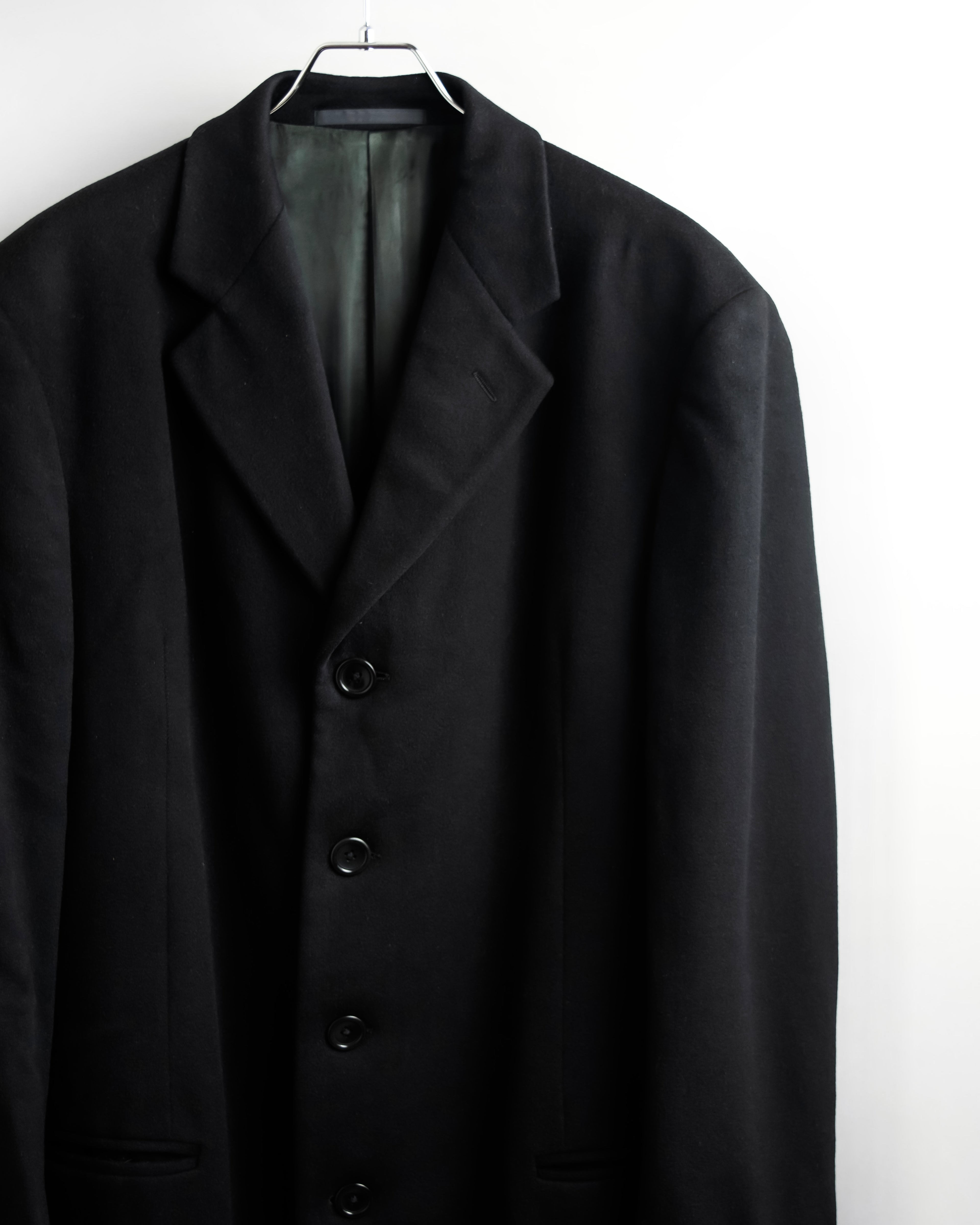 "ARMANI COLLEZIONI" Classic detail cashmere blend long chester coat