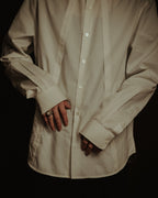 –SPECIAL– "BALENCIAGA" 2005-06’s Round collar chin tab paneled dress shirt