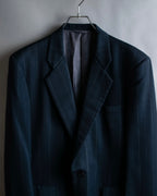 "CHRISTIAN DIOR MONSIEUR"
 Fine pitch stripe pattern notch lapel tailored jacket