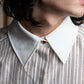 "Chloe" Chain＆stripe pattern relaxed shirt