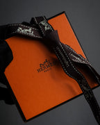 "HERMES" Chaine d'Ancre motif studs leather bracelet