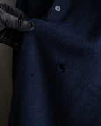 Hermès Camiseta de punto de cachemira azul marino hermosa