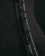“VALENTINO ROMA” 00’s-10’s Rib knit frilled cardigan