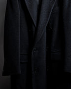 "GIORGIO ARMANI" Double-breasted charcoal gray super maxi chester coat