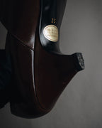 "YVES SAINT LAURENT" Elegant ribbon leather pumps