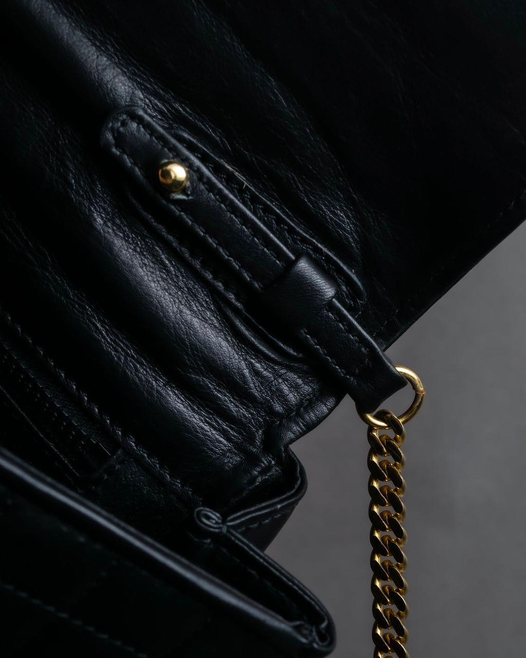 "CELINE" Triomphe logo quilted leather shoulder bag