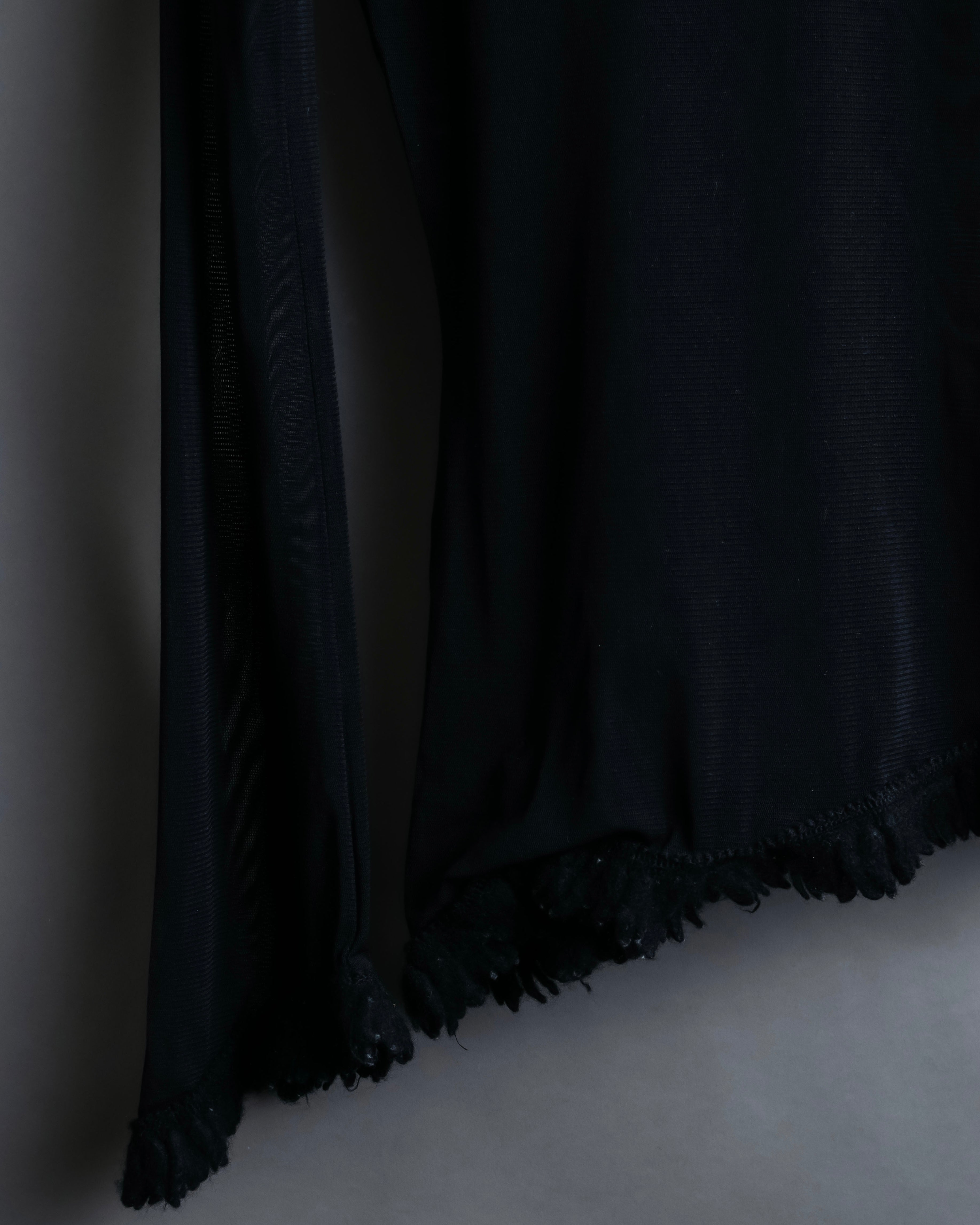 “Jean Paul Gautier” Fringe detailed  asymmetry shear top