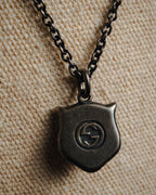 "GUCC" 2016-21 年龄纯银老虎头吊坠项链