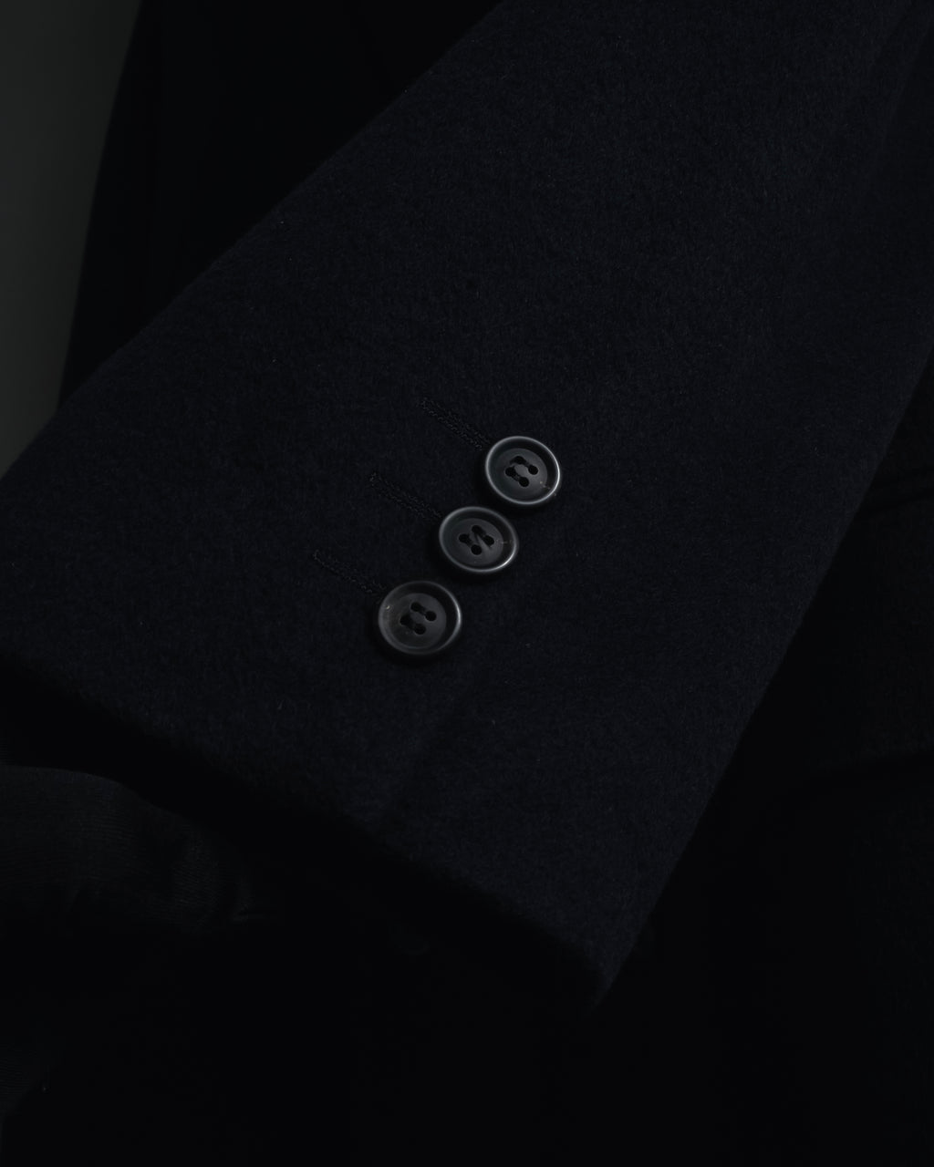 Abrigo doble botonadura de lana de los años 90 de YVES SAINT LAURENT