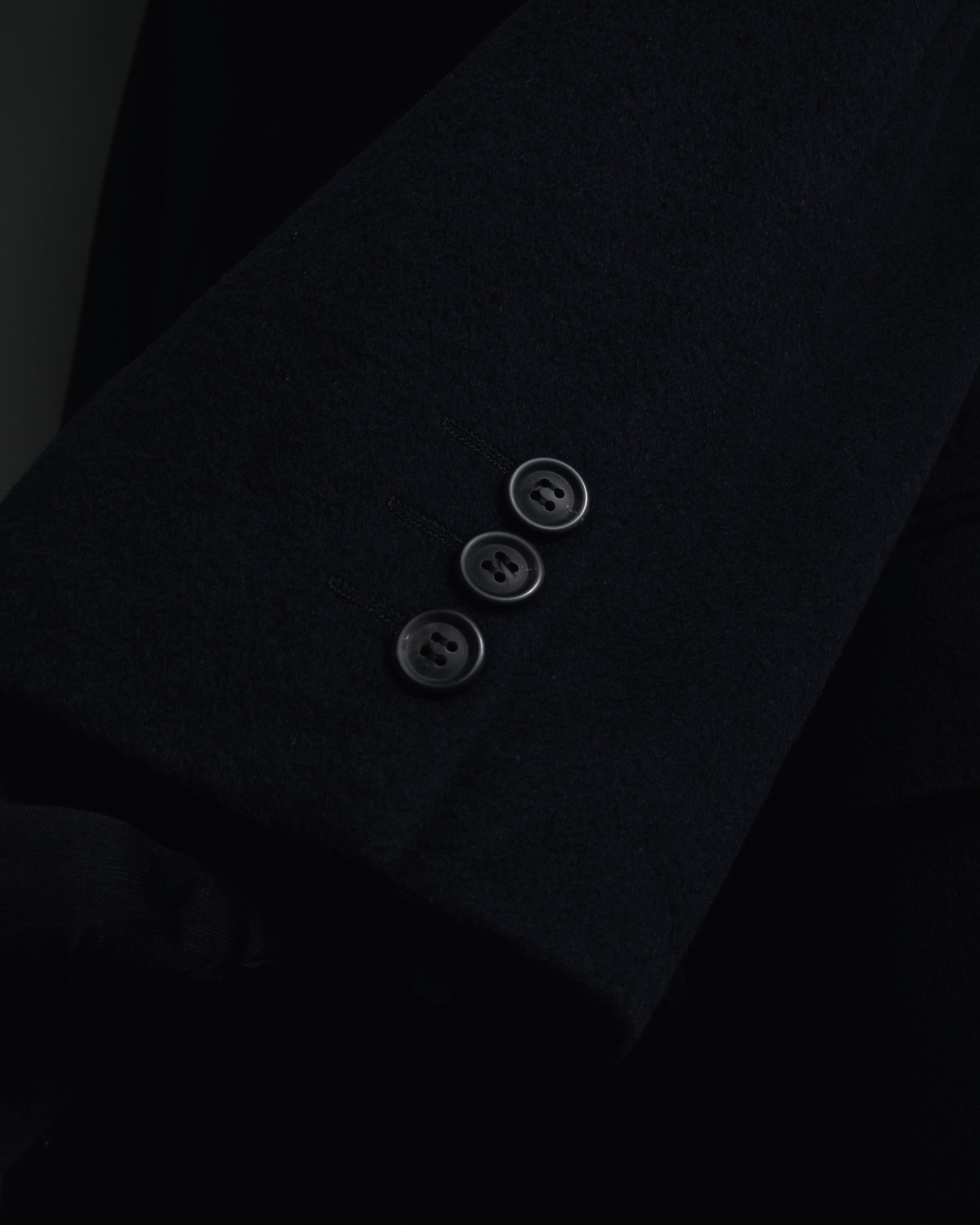 Abrigo doble botonadura de lana de los años 90 de YVES SAINT LAURENT