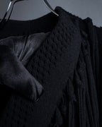"ISSEY MIYAKE" 01AWRough knit fringe design cardigan