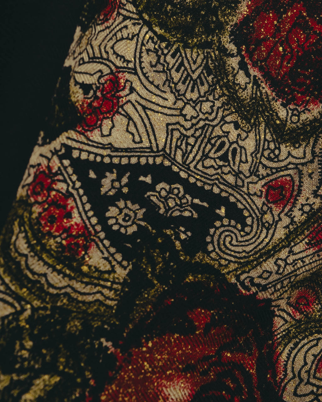 "Christian Dior" 80's-90's Floral paisley patterned large scarf