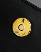 "BURBERRY" Combination leather design check pattern one-shoulder bag