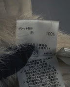 "BURBERRY BLUE LABEL" 00’s Shearling cable-knit pockets coat