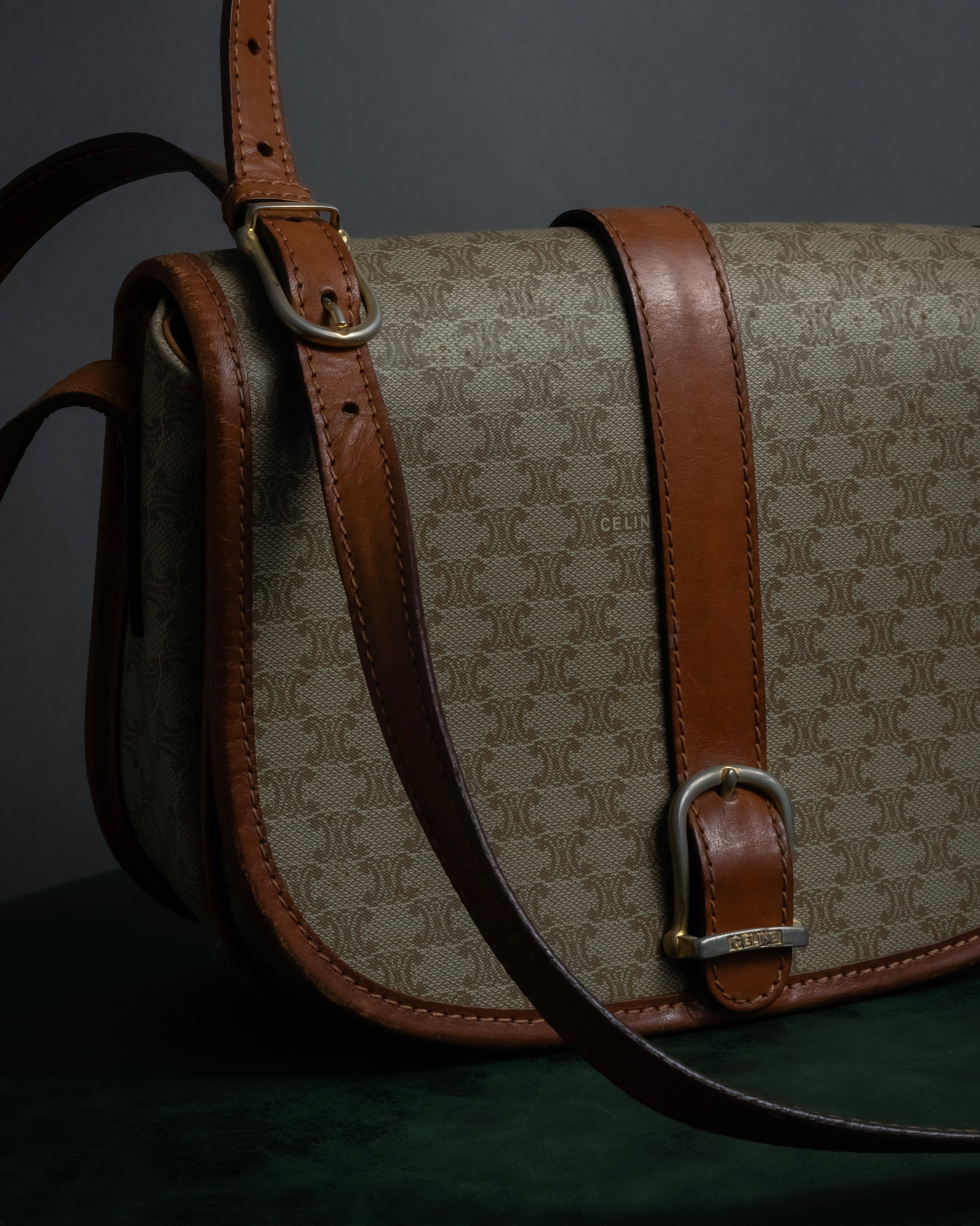 "CELINE Macadam pattern combination shoulder bag