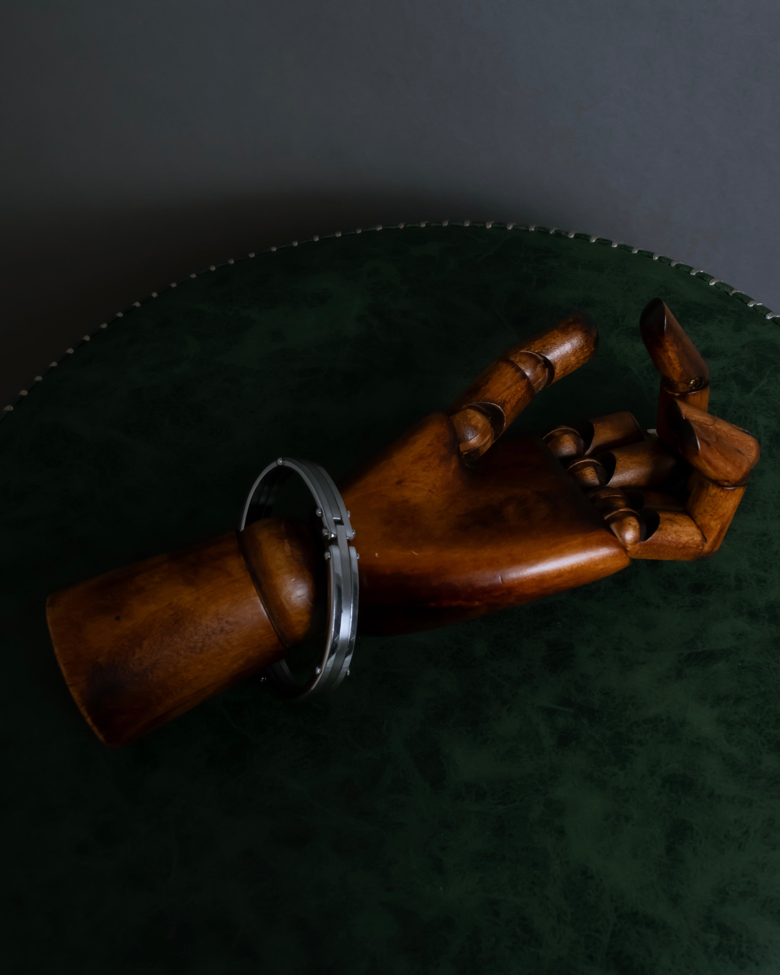 "Dolce & Gabbana" Curved rivet design silver metal bracelet